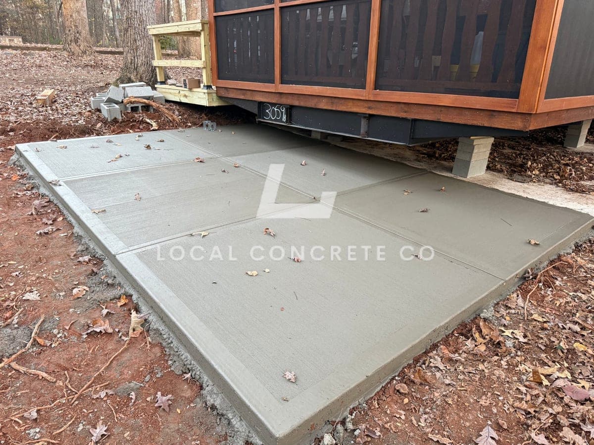 Completed Concrete Patios installation in Raleigh, NC by Local Concrete Contractor — concrete contractor serving the Charlotte metro and Triangle since 2018, no deposit, no progress payments.