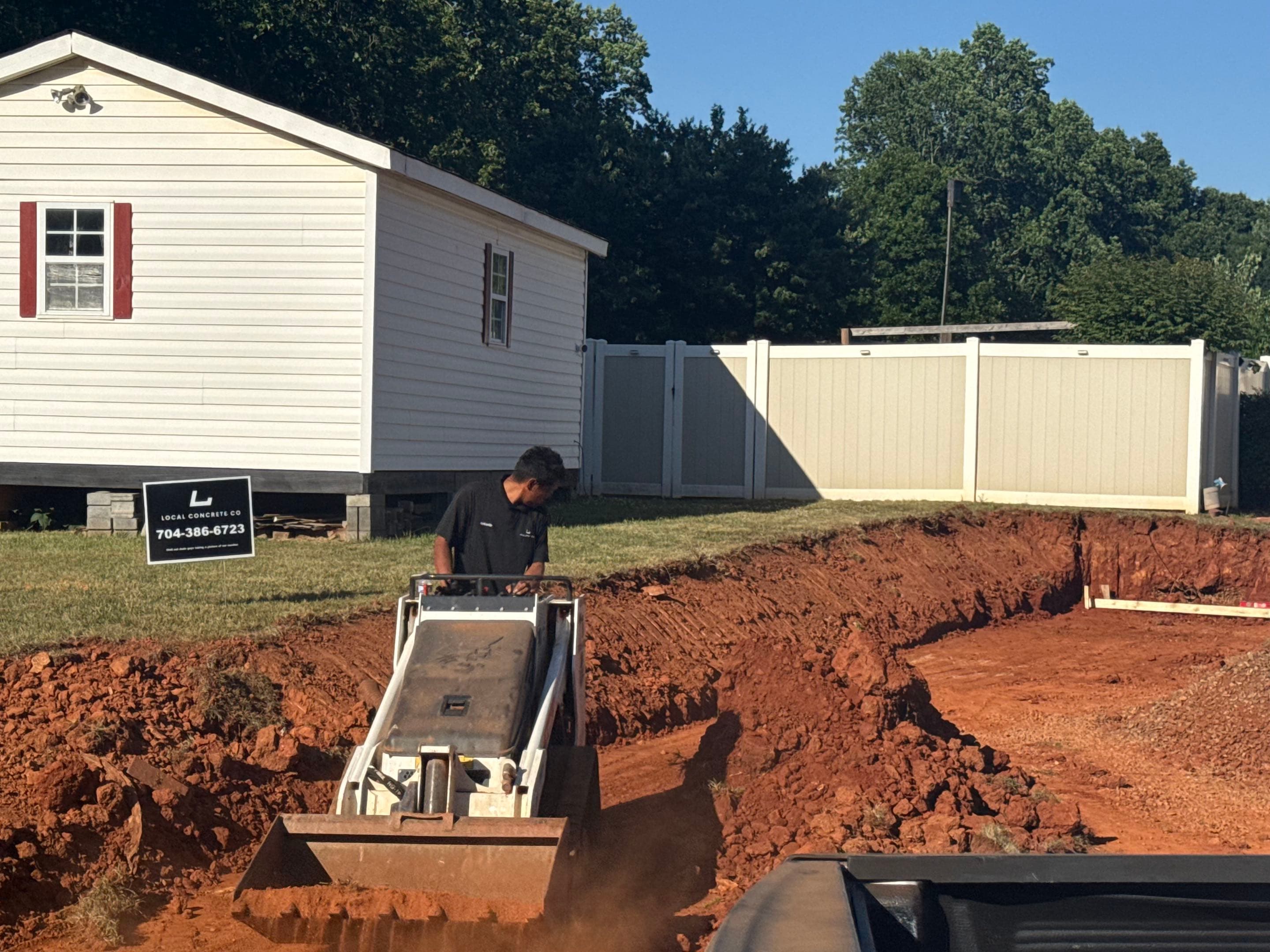 Step 06: Grading & Forming in Burlington, NC concrete project by Local Concrete Contractor