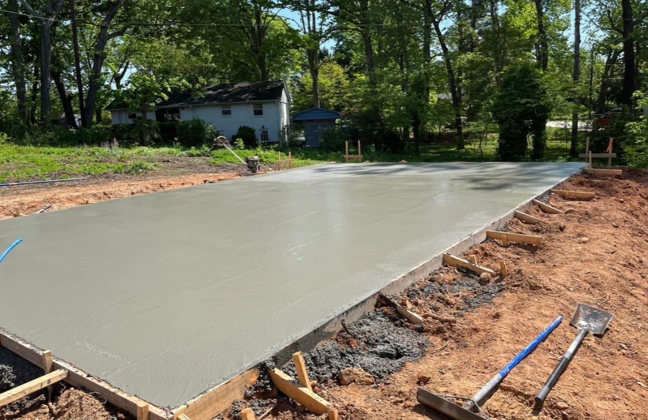 Step 11: Bull Floating in Burlington, NC concrete project by Local Concrete Contractor