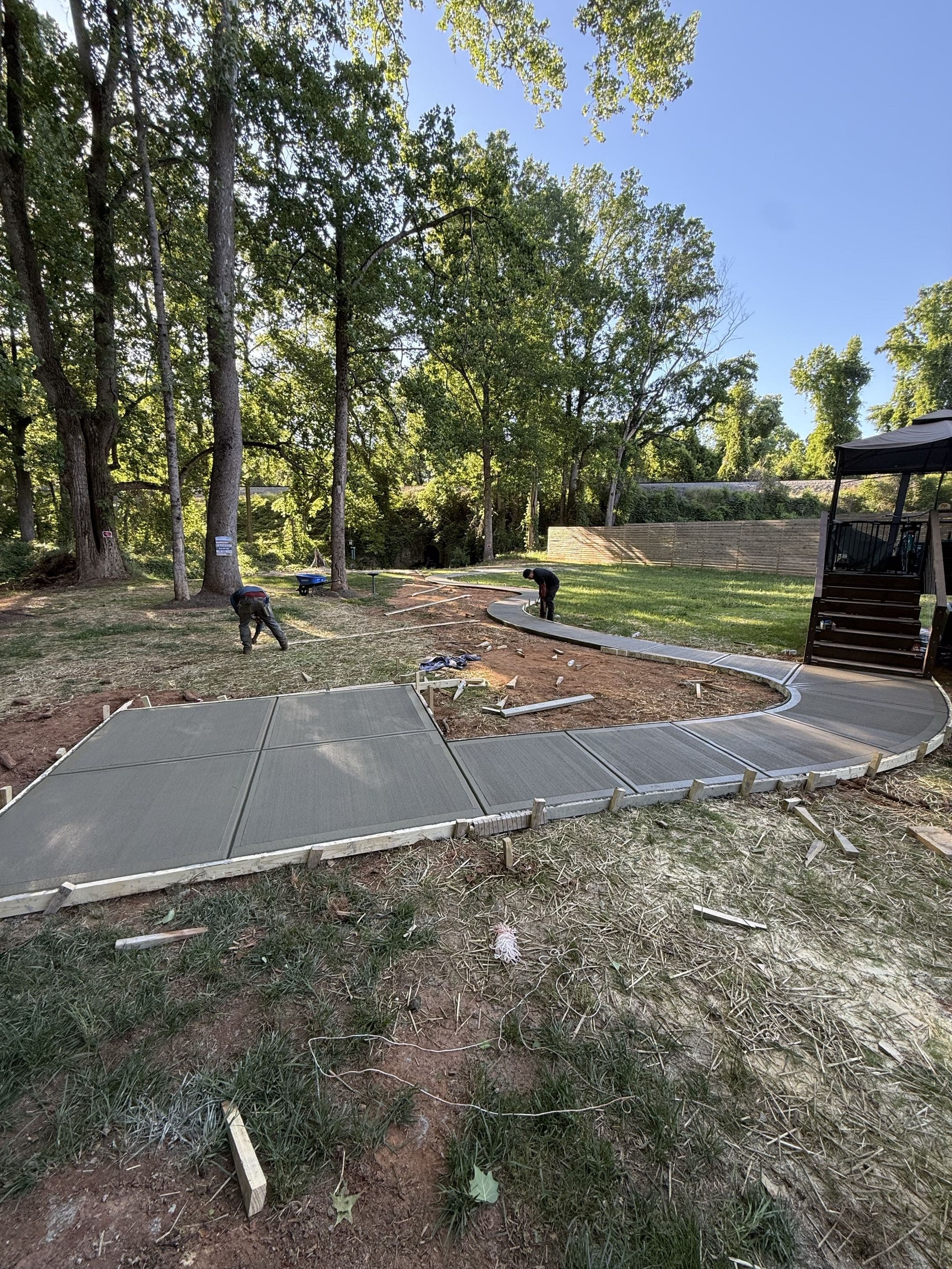 Step 15: Form Removal in Burlington, NC concrete project by Local Concrete Contractor